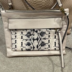 EUC COACH Madison leather and python Felicia crossbody.